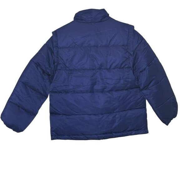 Zip-Off Sleeve Puffer Jacket XS Navy Nylon/Poly WeWoreWhat New Coat - Picture 2 of 6